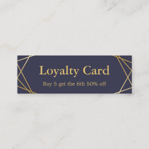 モダンで幾何学的なパターン小型ロイヤリティカード スキニー名刺