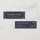 モダンで幾何学的なパターン小型ロイヤリティカード スキニー名刺 (正面/裏面)