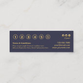 モダンで幾何学的なパターン小型ロイヤリティカード スキニー名刺 (裏面)