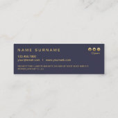 モダンで幾何学的なパターン小型割引クーポンカード スキニー名刺 (裏面)