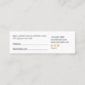 モダンで幾何学的なパターン小型紹介カード スキニー名刺 (裏面)