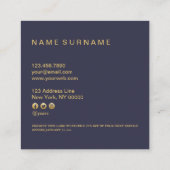 モダンで幾何学的なパターン正方形の割引カード スクエア名刺 (裏面)