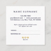 モダンで幾何学的なパターン正方形の紹介カード スクエア名刺 (裏面)