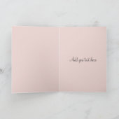 モダンで幾何学的なピンクの金ゴールドの打撃のデザイン サンキューカード (内部)