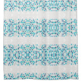 モダンで幾何学的な三角形のビーチガラスパターン シャワーカーテン (正面)