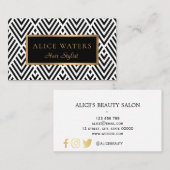 モダンで幾何学的な名刺 名刺 (正面/裏面)