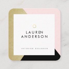 モダンで幾何学的な最小主義のデザイナー名刺 スクエア名刺