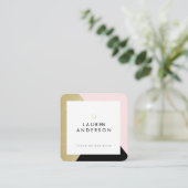 モダンで幾何学的な最小主義のデザイナー名刺 スクエア名刺 (スタンド正面)