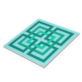 モダンで幾何学的な正方形、水およびターコイズ タイル (側面)