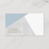 モダンで幾何学的な水彩画の灰色の名刺 名刺 (裏面)