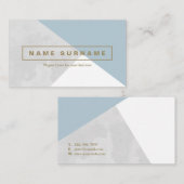 モダンで幾何学的な水彩画の灰色の名刺 名刺 (正面/裏面)