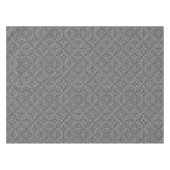 モダンで幾何学的な白黒ダイヤモンドパターン テーブルクロス (正面(横))