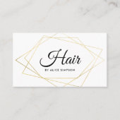 モダンで幾何学的な美容師 名刺 (正面)