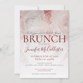 モダンで幾何学的な花のシックなブライダルシャワーのブランチ 招待状 (正面)