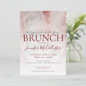 モダンで幾何学的な花のシックなブライダルシャワーのブランチ 招待状 (スタンド正面)