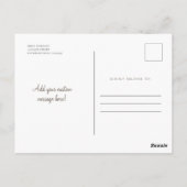 モダンで幾何学的な花の十字の洗礼の招待状 ポストカード (裏面)