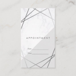 モダンで幾何学的なMarble&Greyのアポイントメントの垂直 名刺