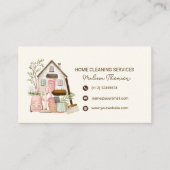モダンで快適なプロフェッショナルなハウスクリーニング 名刺 (正面)