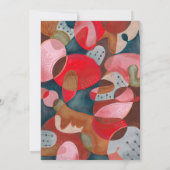 モダンで抽象的なカラフルオーバーレイ写真ウェディング 招待状 (裏面)