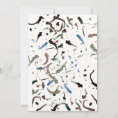 モダンで抽象的なフラット招待状 招待状 (裏面)