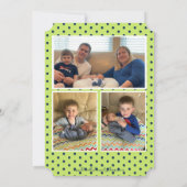 モダンで数々のな写真のシンプルでエレガントで生まれたばかりのな男の子Stat 招待状 (裏面)