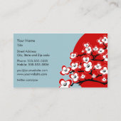 モダンで日本のな桜の名刺 名刺 (裏面)