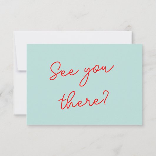 モダンで明るいカラフルなレトロで楽しいファンキーなウェディング 出欠カード (裏面)