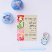 モダンで明るいカラフルな花の水彩チラシ チラシ (シングル)