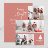 モダンで明るいクリスマスの写真 シーズンカード (正面/裏面)