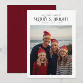 モダンで明るいクリスマスカード シーズンカード (正面/裏面)