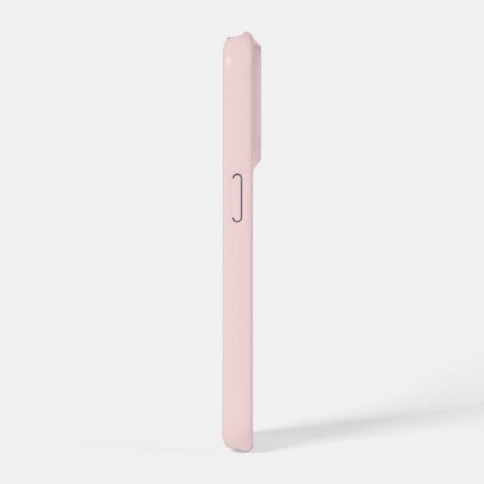 モダンで明るいピーチピンクの「振り返らない」デザイン iPhoneケース (右側面)