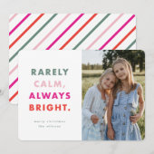 モダンで明るいユーモアあふれるカラフルな写真 シーズンカード (正面/裏面)