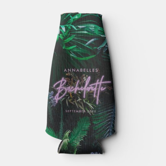 モダンで明るい紫色のガーリーなネオンバチェロレッテ ボトルクーラー (正面)