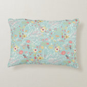 モダンで明るくロマンチックなパターン アクセントクッション (裏面)