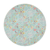 モダンで明るくロマンチックなパターン カッティングボード (正面)