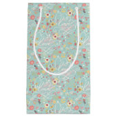 モダンで明るくロマンチックなパターン スモールペーパーバッグ (正面)