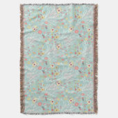 モダンで明るくロマンチックなパターン スローブランケット (正面縦)