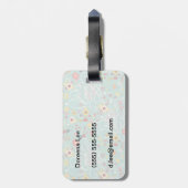モダンで明るくロマンチックなパターン ラゲッジタグ (裏面縦)