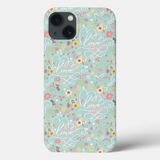 モダンで明るくロマンチックなパターン Case-Mate iPhoneケース (裏面)
