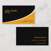 モダンで明白でシンプルでハイテクなオレンジ 名刺 (正面/裏面)