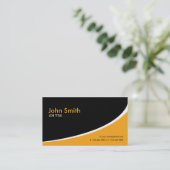 モダンで明白でシンプルでハイテクなオレンジ 名刺 (スタンド正面)