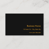 モダンで明白でシンプルでハイテクなオレンジ 名刺 (裏面)