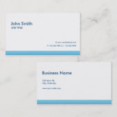 モダンで明白でシンプルでハイテクな青 名刺 (正面/裏面)