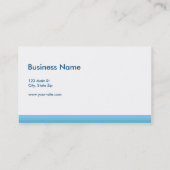 モダンで明白でシンプルでハイテクな青 名刺 (裏面)