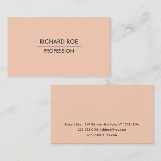 モダンで明白な専門のオレンジ名刺 名刺 (正面/裏面)