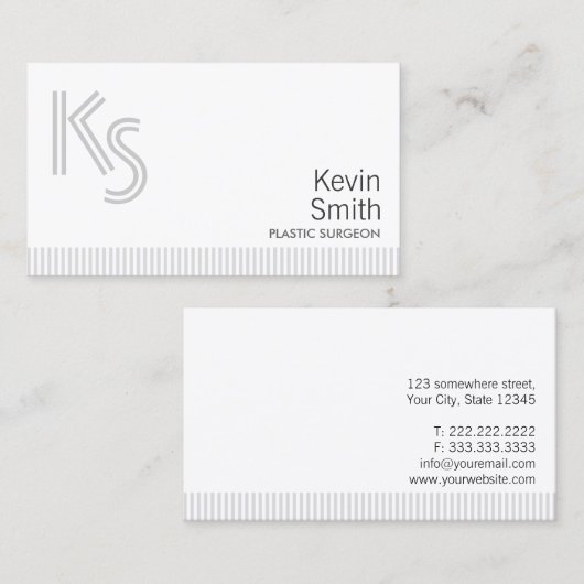 モダンで明白な形成外科医の名刺 名刺 (正面/裏面)