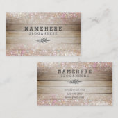 モダンで暗いコーヒー木製のグリッターの名刺 名刺 (正面/裏面)