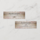 モダンで暗いコーヒー木製のグリッターの小型名刺 スキニー名刺 (正面/裏面)