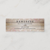 モダンで暗いコーヒー木製のグリッターの小型名刺 スキニー名刺 (裏面)