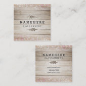 モダンで暗い木製のグリッターの正方形の名刺 スクエア名刺 (正面/裏面)